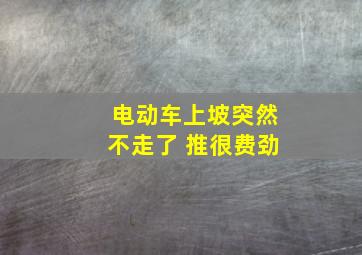 电动车上坡突然不走了 推很费劲